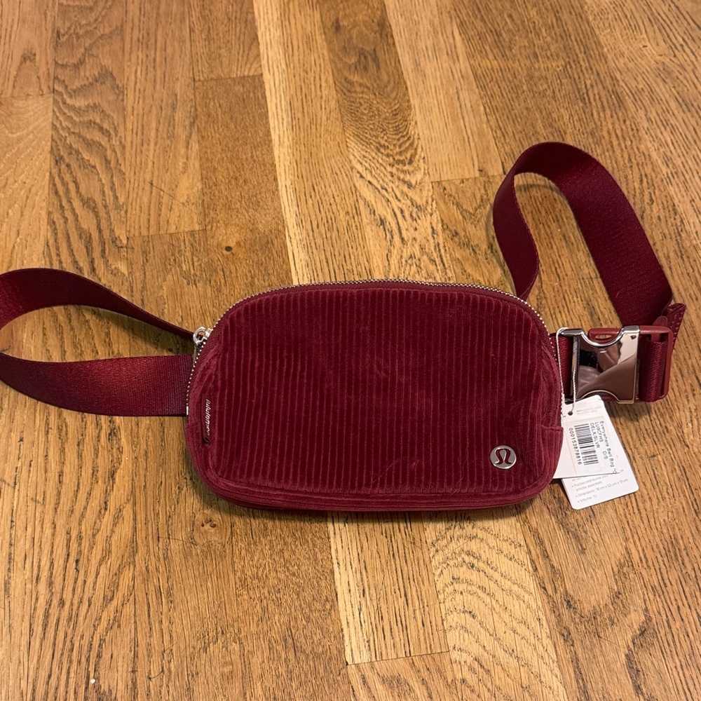 Lululemon Maroon Corduroy Crossbody Bag